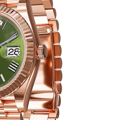 NOWDay Olive Roman Dial Rosegold Watch