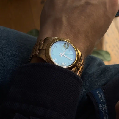 NOWDay Olive Roman Dial Rosegold Watch