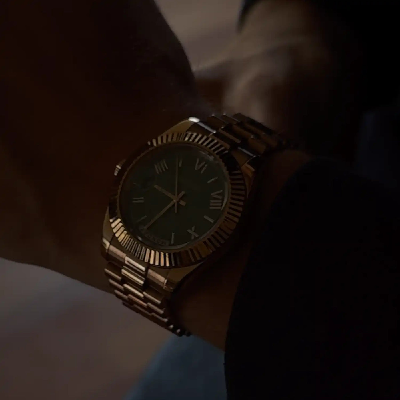 NOWDay Olive Roman Dial Rosegold Watch