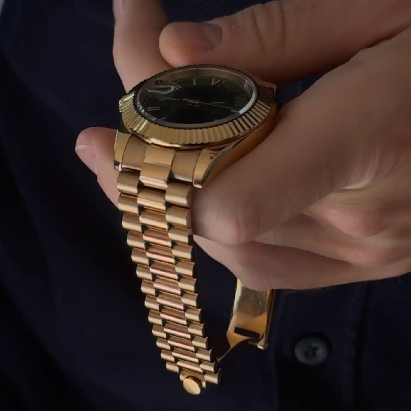 NOWDay Olive Roman Dial Rosegold Watch